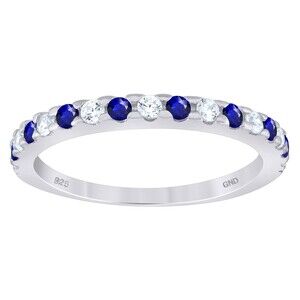 925 Sterling Silver Womens Cubic-Zirconia Ring Size 6